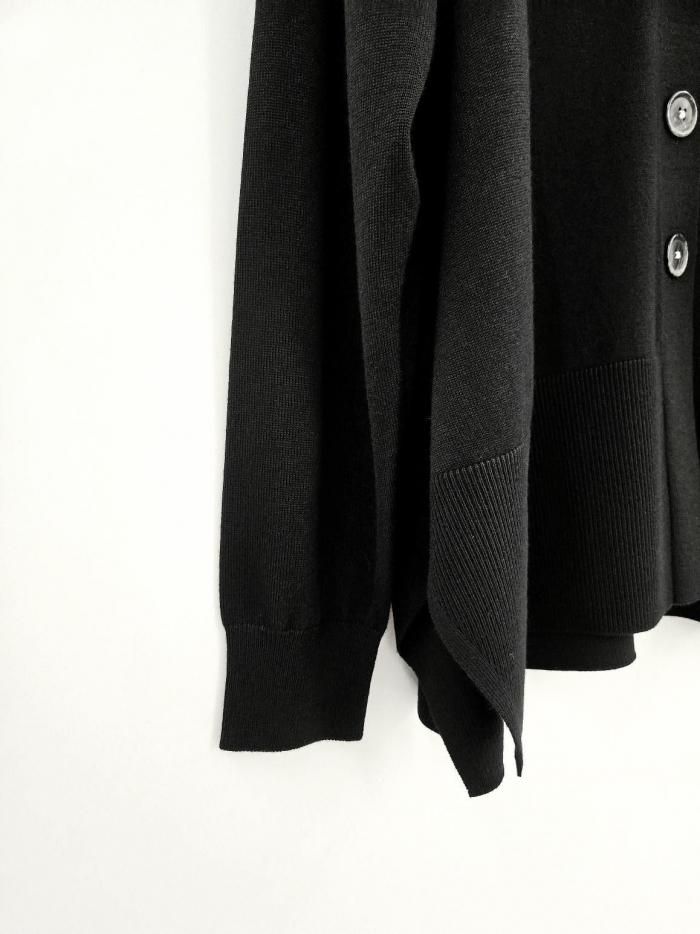 ENFOLD【メリノウール スリットベストカーディガン】 ウーリーフェルトリブMIXベスト M'ID KANSAI YAMAMOTO (ミッド