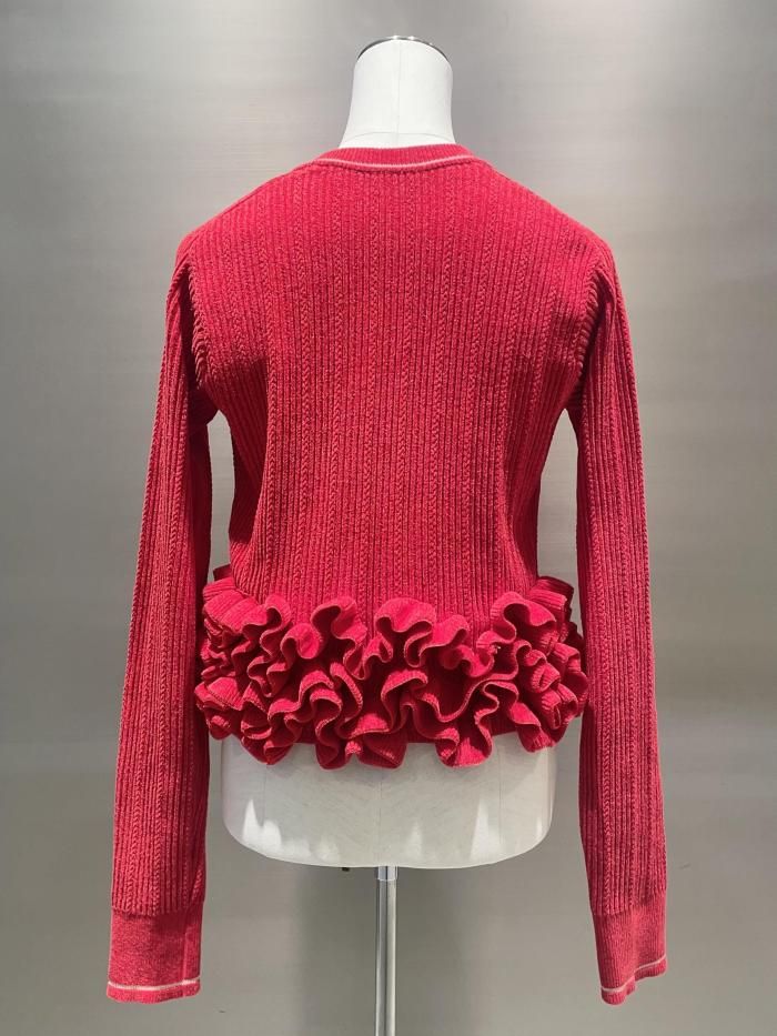 MAISON SPECIAL（メゾンスペシャル）/ ラッフルヘムモールニットトップス