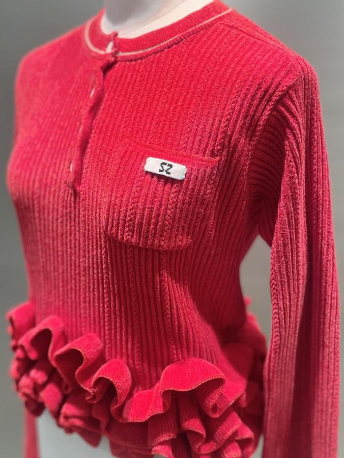 MAISON SPECIAL（メゾンスペシャル）/ ラッフルヘムモールニットトップス