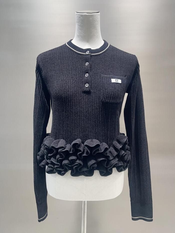 MAISON SPECIAL（メゾンスペシャル）/ ラッフルヘムモールニットトップス