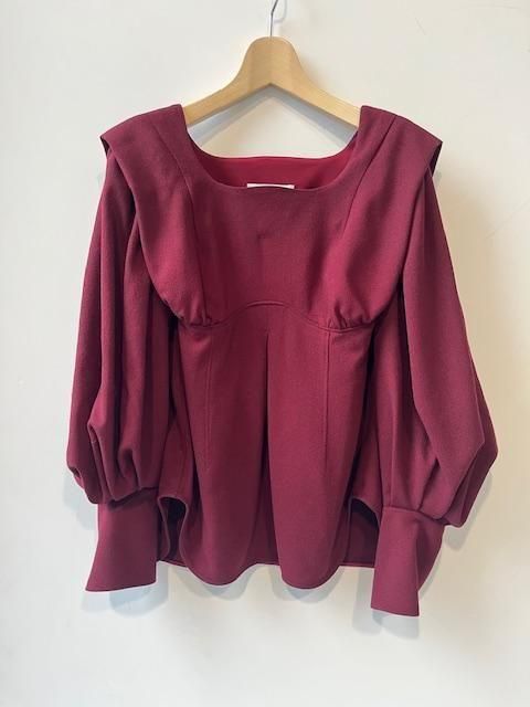 <img class='new_mark_img1' src='https://img.shop-pro.jp/img/new/icons8.gif' style='border:none;display:inline;margin:0px;padding:0px;width:auto;' />Mame Kurogouchi (ޥ᥯)/ Wool Georgette Top