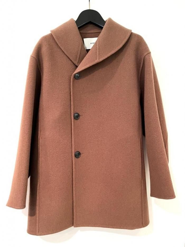 <img class='new_mark_img1' src='https://img.shop-pro.jp/img/new/icons8.gif' style='border:none;display:inline;margin:0px;padding:0px;width:auto;' />HYKE(ϥ)/DOUBLE FACE SHAWL COLLAR COAT