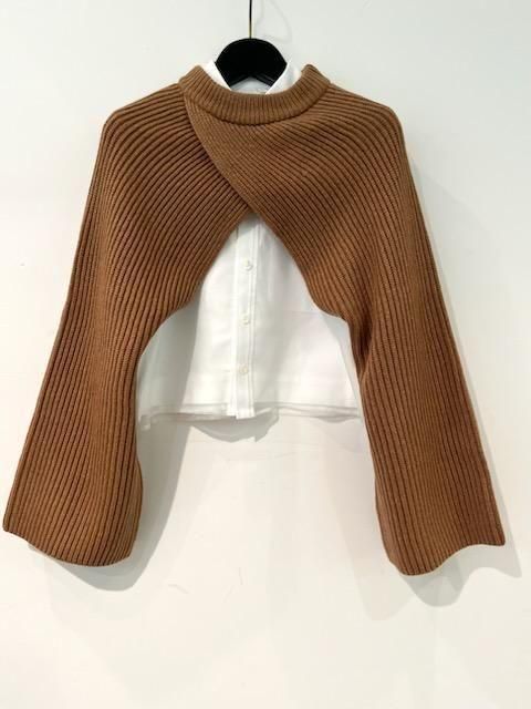HYKE(ハイク)/RIBBED KNIT WOOL SHRUG