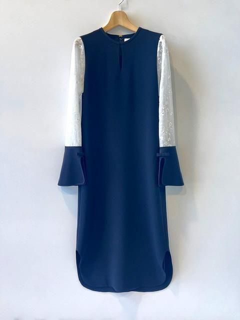 <img class='new_mark_img1' src='https://img.shop-pro.jp/img/new/icons8.gif' style='border:none;display:inline;margin:0px;padding:0px;width:auto;' />Mame Kurogouchi (ޥ᥯)/ Triacetate Georgette Floral Embroidery Sleeve Classic Dress