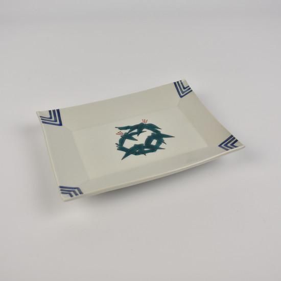長角皿 竹② - 加賀九谷 ONLINE SHOP