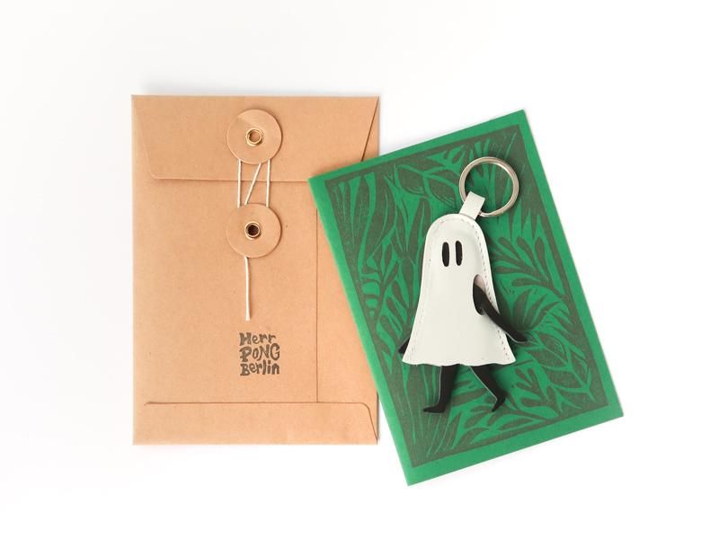 Little Ghost Key Holder / White