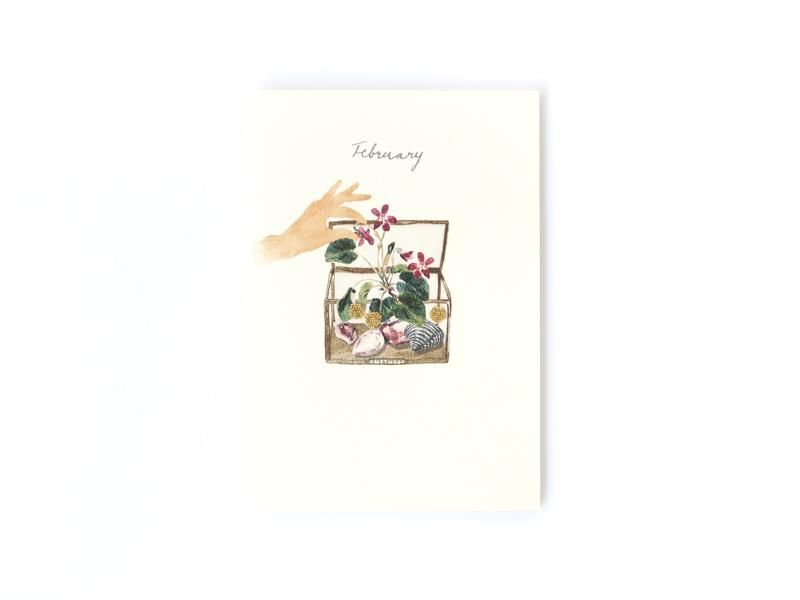 Birthstones and Flowers Card / February