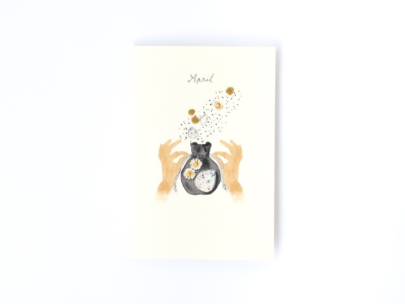 Birthstones and Flowers Card / April