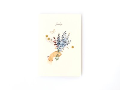 Birthstones and Flowers Card / July
