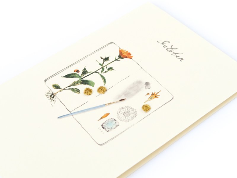 Birthstones and Flowers Card / October