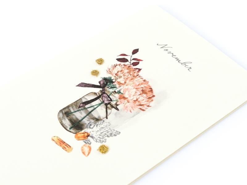 Birthstones and Flowers Card / November