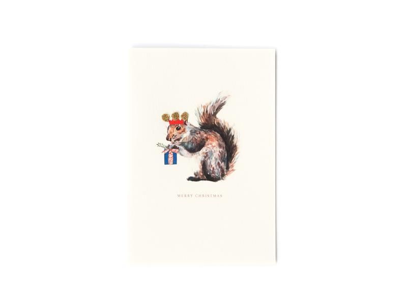 Nutcracker Christmas Squirrel Card