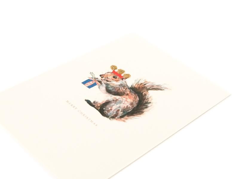 Nutcracker Christmas Squirrel Card