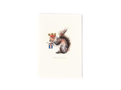 Nutcracker Christmas Squirrel Card