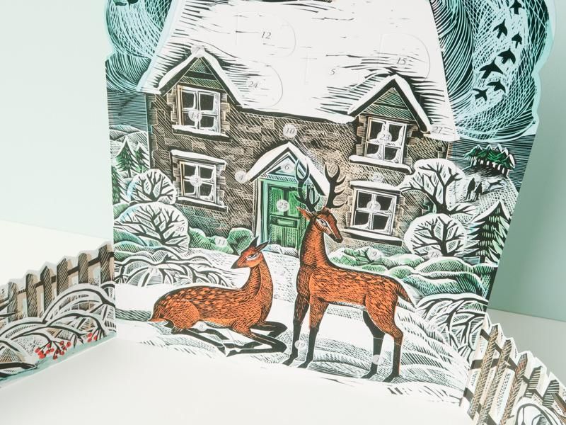 Christmas Cottage Advent Calendar  by Angela Harding