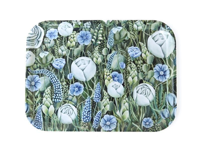Tray / Blue Flowers