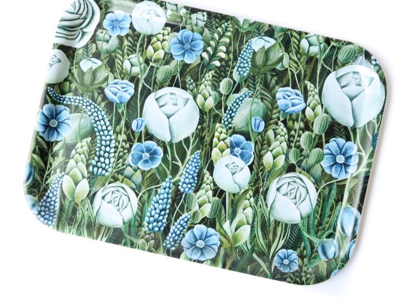 Tray / Blue Flowers