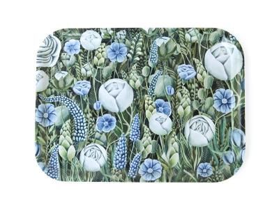 Tray / Blue Flowers