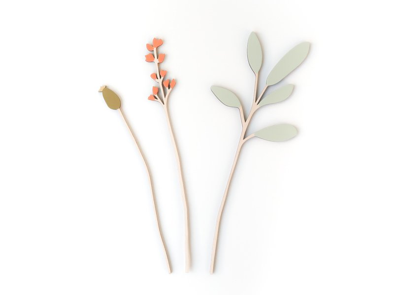 Wooden Flowers / Summer Sage Set