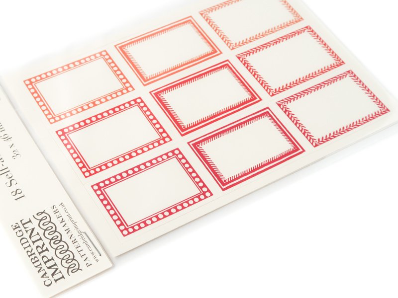 Packet of 18 Labels / Red