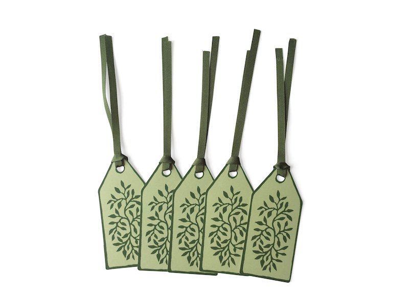 Packet of 5 Gift Tags / Green