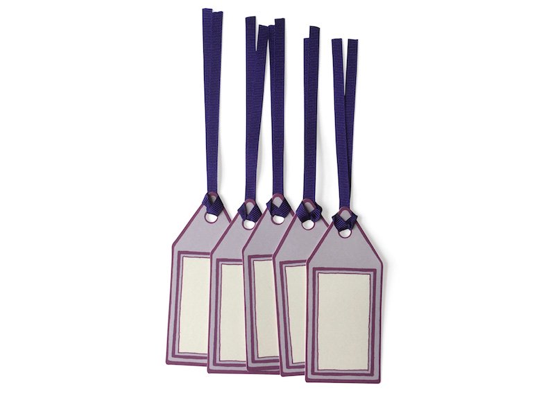 Packet of 5 Gift Tags / Purple