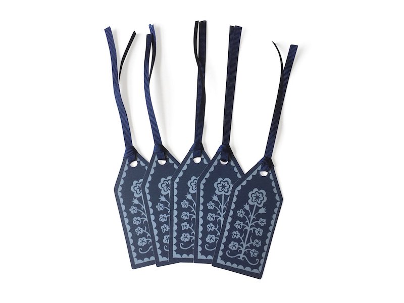 Packet of 5 Gift Tags / Navy