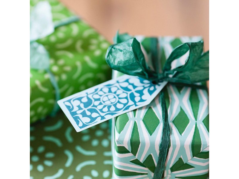 Packet of 5 Gift Tags / Teal
