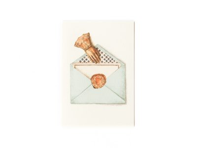 Antique Hand Paperclip Card