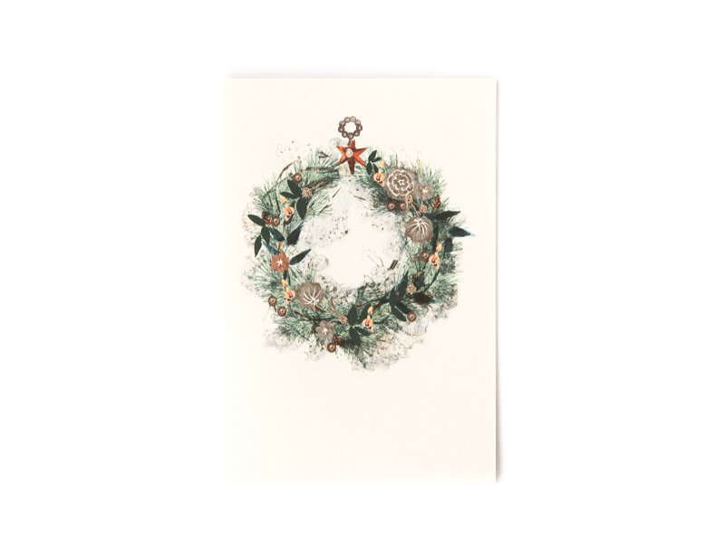 Candle-lit Garland Card