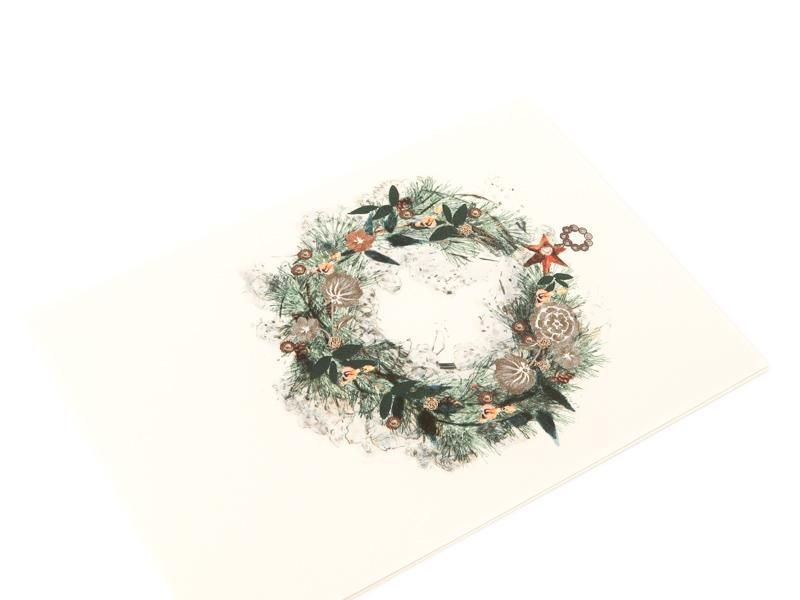 Candle-lit Garland Card