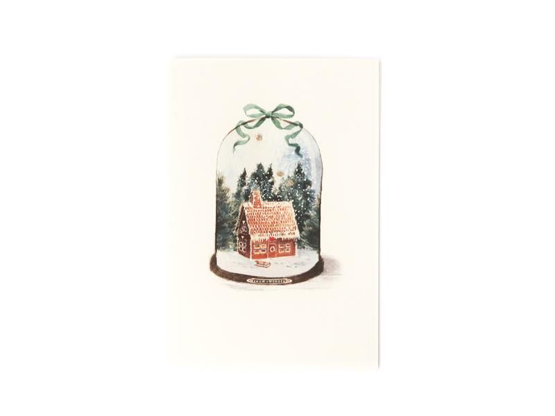 Gingerbread Snow Dome Card