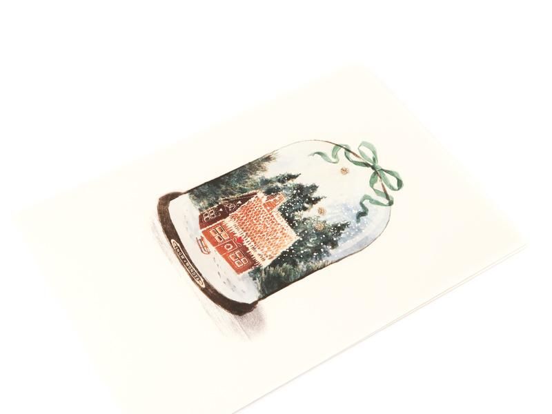 Gingerbread Snow Dome Card