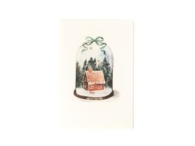 Gingerbread Snow Dome Card