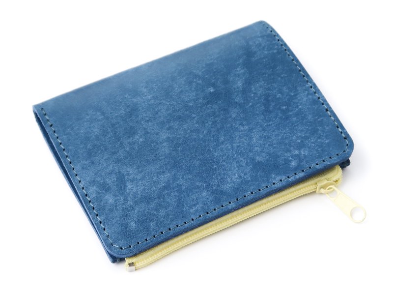 Coin Card Fold Wallet / Brushed Blue