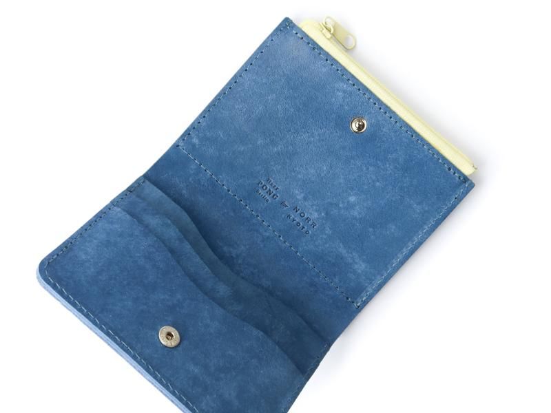 Coin Card Fold Wallet / Brushed Blue