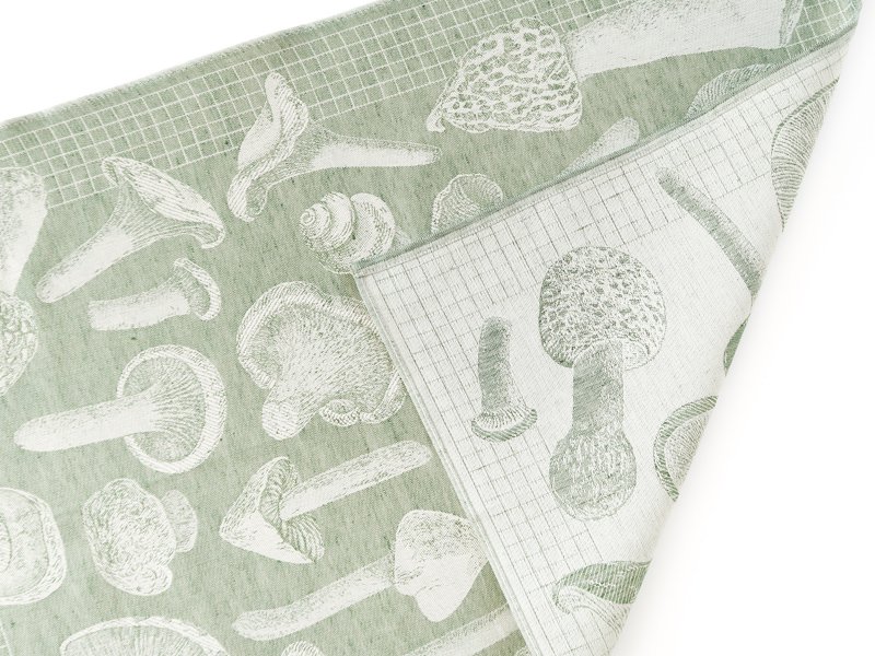 Tea Towel / Mushrooms (Green)