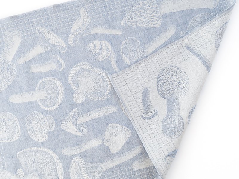 Tea Towel / Mushrooms (Blue Fog)