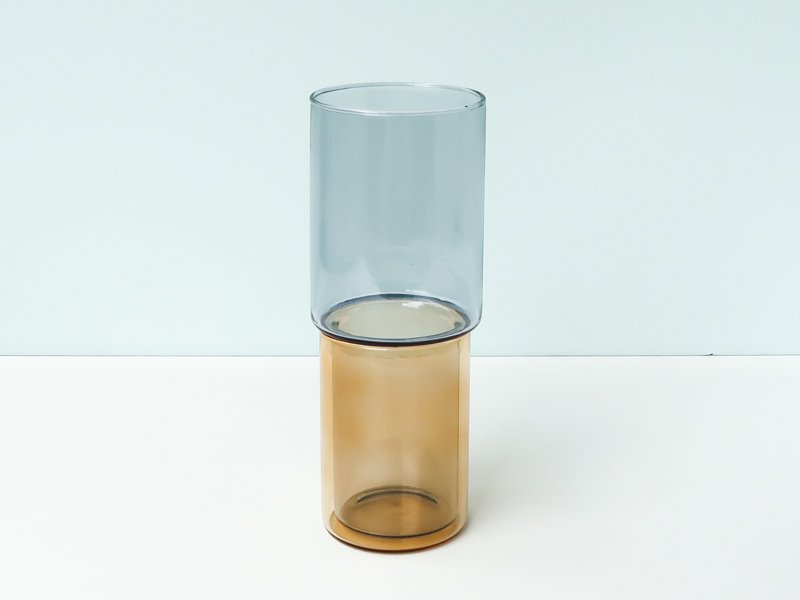 Stacking Glass Vase / Grey&Orange