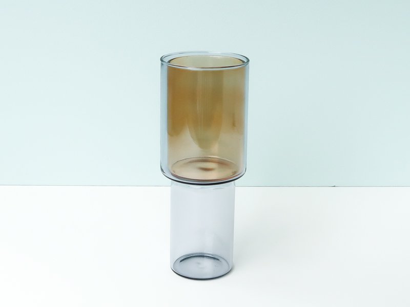 Stacking Glass Vase / Grey&Orange