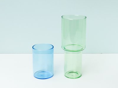 Stacking Glass Vase / Green&Blue