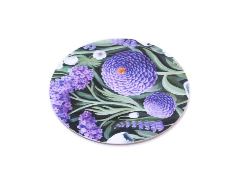 Coaster / Purple Flowers