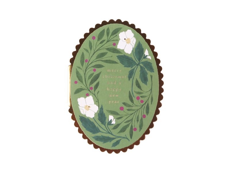 Green Flora 'Merry Christmas' Card