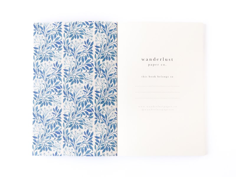 Notebook / Blue Flora
