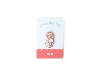 Everyday Cat 'Listening' Enamel Pin