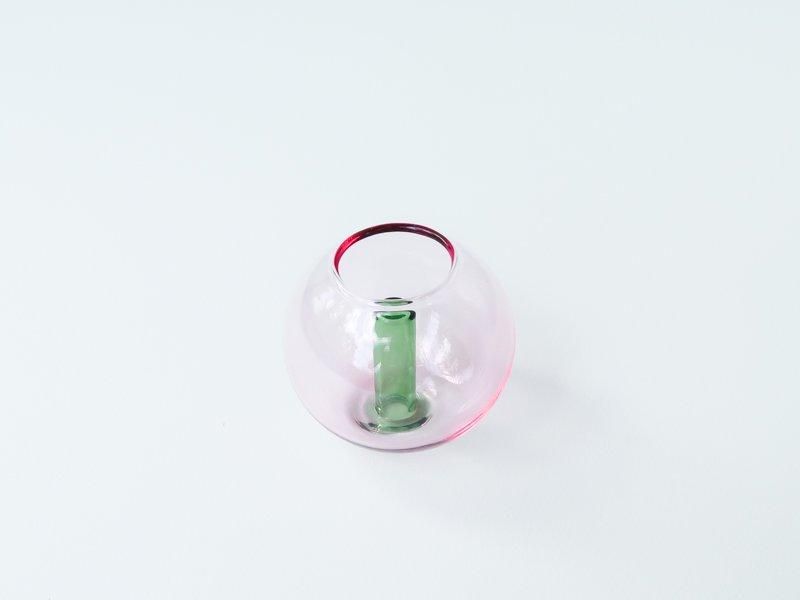 Mini Bubble Vase / Pink&Green