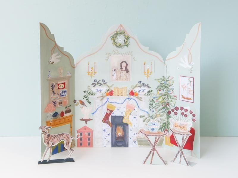 Festive Dutch Gable Advent Calendar by Polly Fern