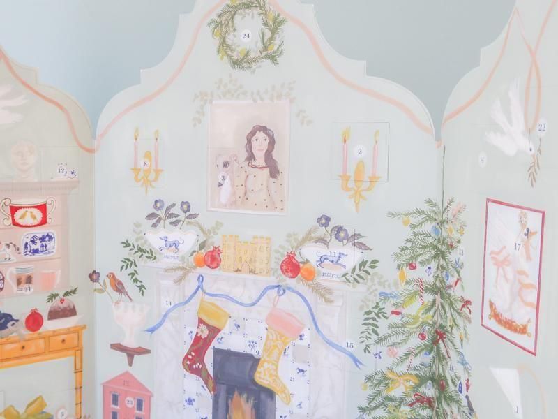Festive Dutch Gable Advent Calendar by Polly Fern