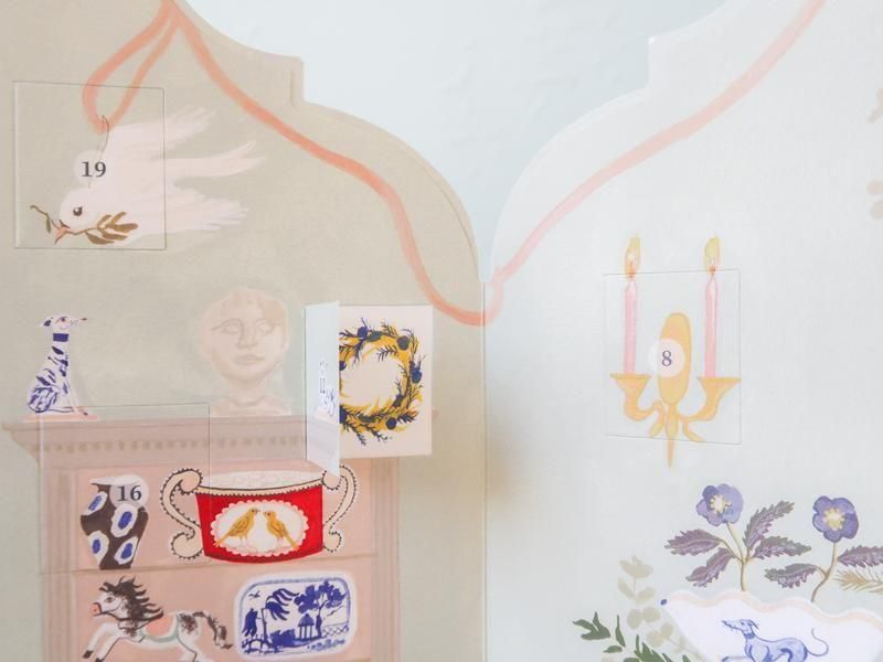 Festive Dutch Gable Advent Calendar by Polly Fern