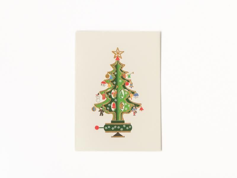 Wooden Christmas Tree Card